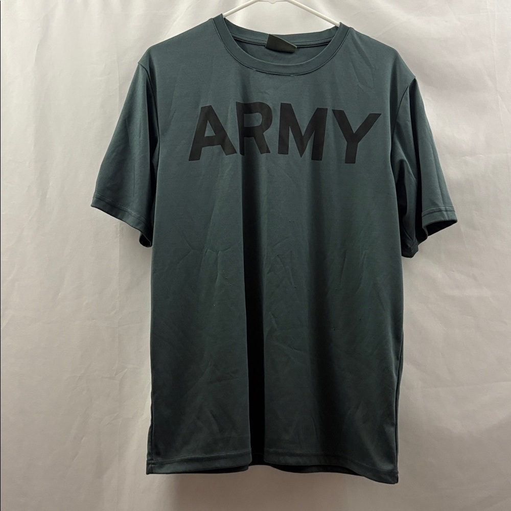 US Army PT Shirt Gray Size Large Mens Short Sleeved